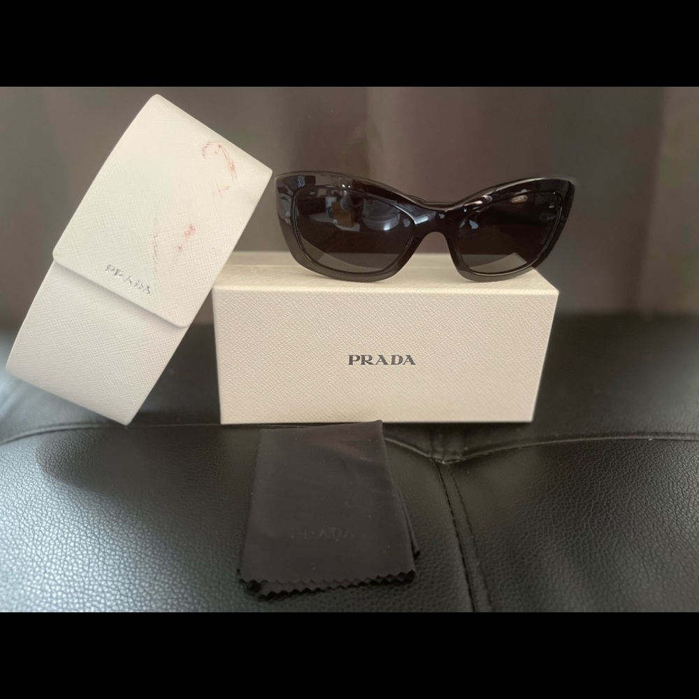 Beautiful Authentic Prada Cat Eye Sunglasses. Euc. - image 1